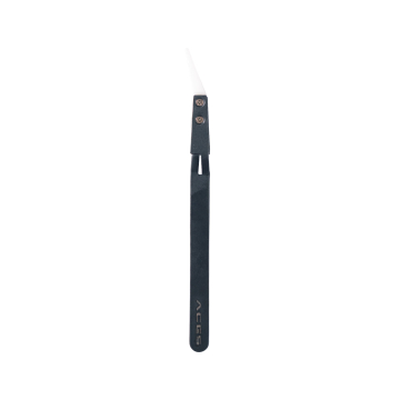 Pinzas Negras Anguladas para Joyería  con Punta de Cerámica - Aces Supply