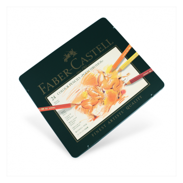 Faber-Castell - Caja De Lata Con 24 Lápices Polychromos Artists