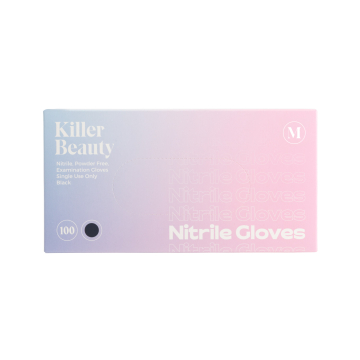 Caja de 100 Guantes Killer Beauty Negro Nitrilo - Caja de 10 cajas