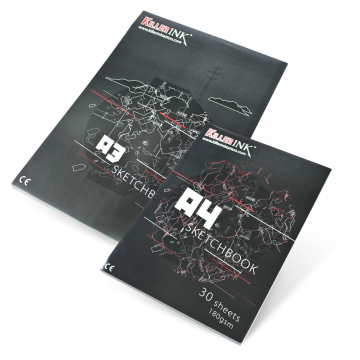 Cuaderno Dibujo Alta Calidad Killer Ink 180GSM A3 O A4 (30 Láminas)
