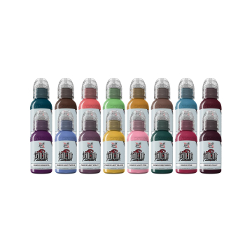 World Famous Limitless Tattoo Ink - Set A.D. Pancho Pro Colour - 16x 30 ml 