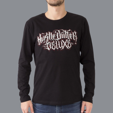 Camiseta de manga larga Luxury Hustle Wear El Whyner «Hustle Butter Deluxe» en negro Camiseta de manga larga Luxury Hustle Wear El Whyner «Hustle Butter Deluxe» en negro