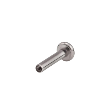 Eje labret de titanio con rosca interna de Tilum - Disco plano - Versión 2