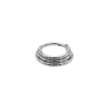 Aro con mecanismo clicker de titanio con triple anillo apilado de Tilum