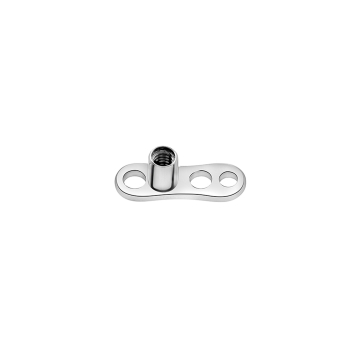 Anclaje dérmico de titanio 14G de Tilum - elevación de 2 mm - Base de 3 orificios - 14G