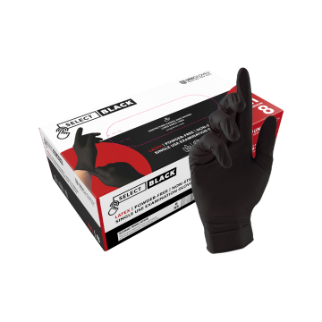 Caja de 100 Guantes Unigloves Select Negro Látex