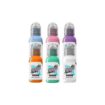 Tinta Para Tatuar World Famous Limitless - Colección Pastel - 6x 30 ml