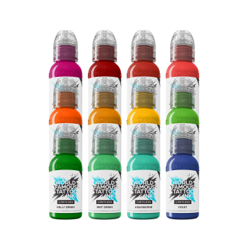 Set de Tintas Para Tatuar World Famous Limitless - Dragon - 12x 30 ml