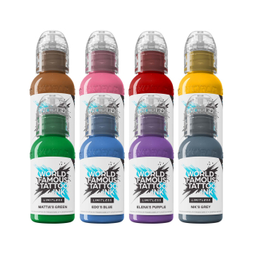 Tinta Para Tatuar World Famous Limitless - Set Mambo Destrutturato Family  - 8x 30 ml