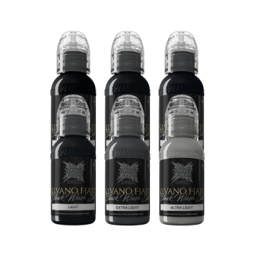 Tinta Para Tatuar World Famous Limitless -Set  Silvano Fiato Blackwash - 6x 30 ml