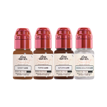 Pigmento Para PMU Perma Blend Luxe - Tina Davies Sunset Brow Collection - Set Completo de 4x 15 ml