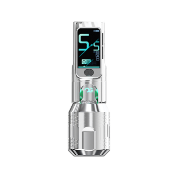 OG FURY II Wireless Tattoo Pen - Plateado - Longitud de Carrera 4.2mm