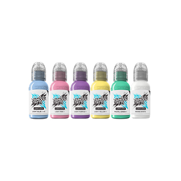 Tinta Para Tatuar World Famous Limitless - Colección Pastel - 6x 30 ml