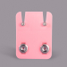 Mini pendientes Studex April Crystal Bezel - Acero inoxidable