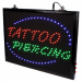 Señal LED 'TATTOO PIERCING' Colgable Con Cadena