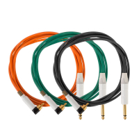 Cable RCA de silicona angulado «Medusa Silicone Range» de Evolution Cords (2 m) - Negro
