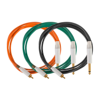 Cable RCA de silicona recto «Medusa Silicone Range» de Evolution Cords (2 m) - Negro