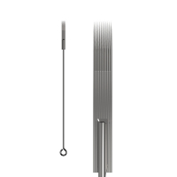 Caja De 50 Agujas KWADRON 0.35MM CONO LARGO PLANAS