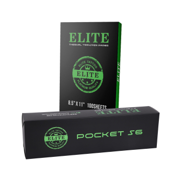 Impresora Térmica USB Pocket S6 de Elite y Caja de 100 Papel de Transferencia Térmico de Elite (8.5" x 11")