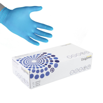 Caja de 100 Guantes Unigloves Sapphire Pearl Nitrilo 