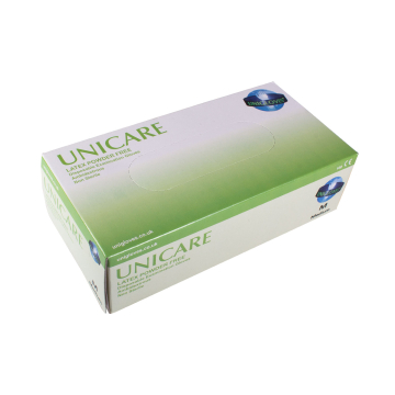 Caja de 100 Guantes Unicare Cream Látex