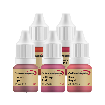 Goldeneye - Coloressense Set de Iniciación de Colorete de Labios - 5x 5 ml