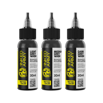 The Inked Army - Tattoo Color -  Set Grey Wash