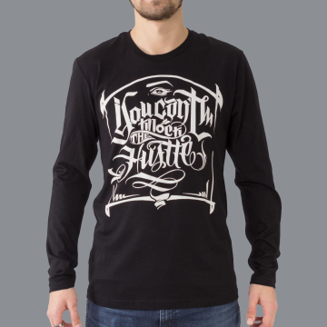 Camiseta de manga larga Luxury Hustle Wear El Whyner «Can't Knock The Hustle» en negro