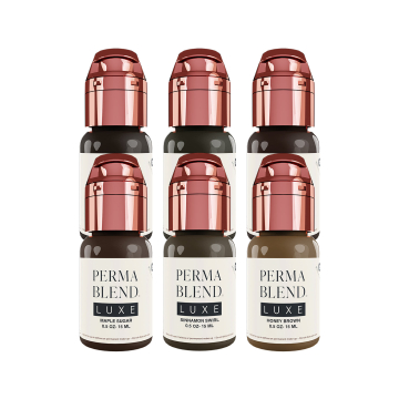 Pigmento Para PMU Perma Blend Luxe  - The Chocolate Collection - Set Completo de  6x 15 ml