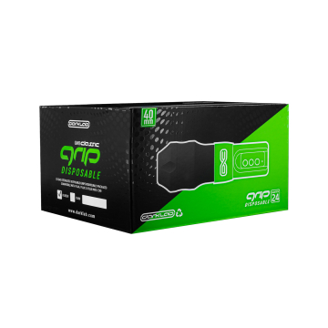 Caja de 24 FK Irons Mangos Desechables de Espuma Negros (Anchos)