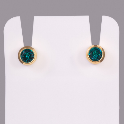 Brillantes Studex December Blue Zircon - Chapado en oro