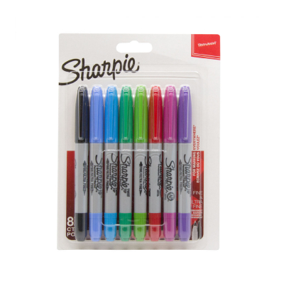 Caja de 8 Rotuladores Variados Sharpie Twintip Fine y Ultra Fine Point