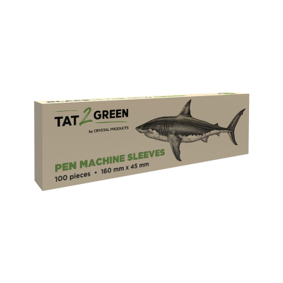 Tat2Green - C aja de 100 Fundas Negras para Máquina Tipo Bolígrafo