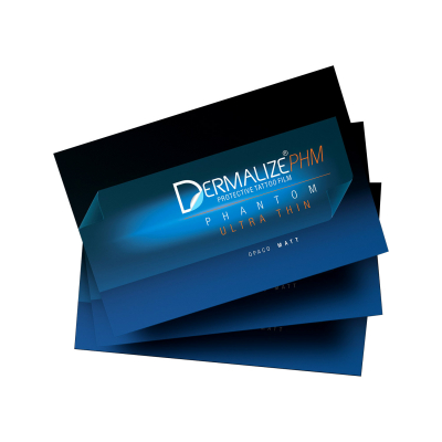 Paquete de 7 Hojas Precortardas Dermalize Phantom - Película Protectora para Tatuajes Ultrafina - 15 x 10 cm