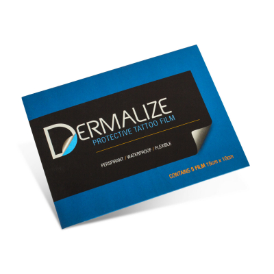 Paquete de 5 Hojas Precortadas de Dermalize Pro - Película Protectora para Tatuajes - 15 x 10 cm