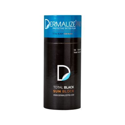 Rollo de Dermalize Pro Total Black Sun Block - Película Protectora para Tatuajes - 15 cm x 10 m