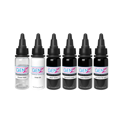 Set Intenze Ink Gen-Z Mark Mahoney Gangster Grey 6x 30 ml