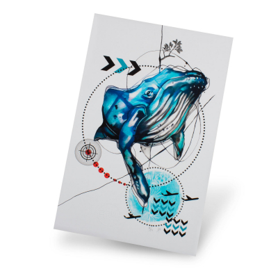 Lámina Remixit Design (Ivana Tattoo Art) - Blue Whale (Edición Limitada)