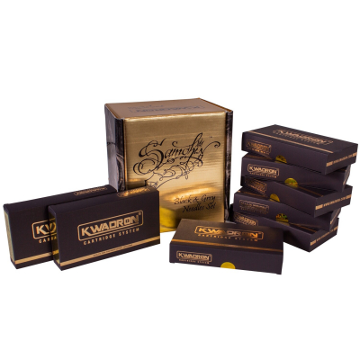 Caja de cartuchos de agujas Kwadron & Dmitriy Samohin - Black and Grey (8 x 20 cartuchos)