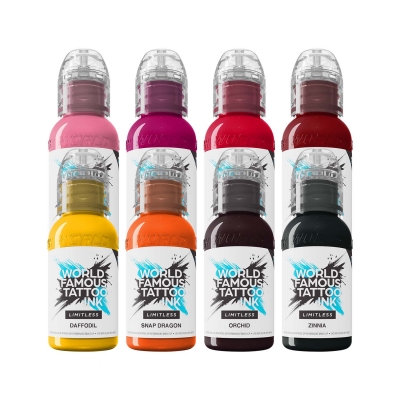 Tinta Para Tatuar World Famous Limitless - Set Ryan Smith Flower - 8x 30 ml