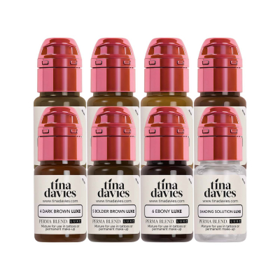 Pigmento Para PMU Perma Blend Luxe - Collección Para Cejas Tina Davies I Love Ink - 8x 15 ml
