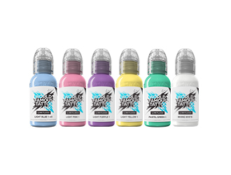 Tinta Para Tatuar World Famous Limitless - Colección Pastel - 6x 30 ml