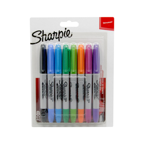 Caja de 8 Rotuladores Variados Sharpie Twintip Fine y Ultra Fine Point