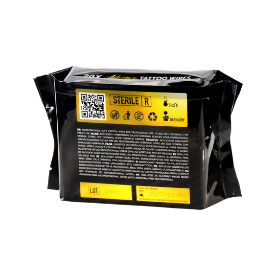 Paquete de 20 Toallitas Biodegradables Advance Tattoo