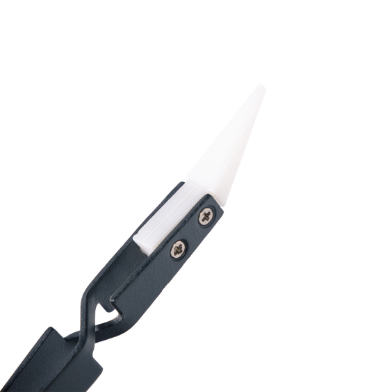 Pinzas Negras Anguladas para Joyería  con Punta de Cerámica - Aces Supply
