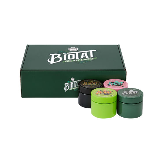 Caja Surtida de 12 BIOTAT Tattoo Soft Butter 50ml - Expositor Para Estudio