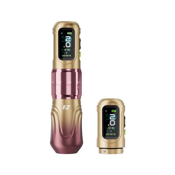 EZ P6 Wireless Tattoo Pen con Batería Adicional - Rose Gold Gradient
