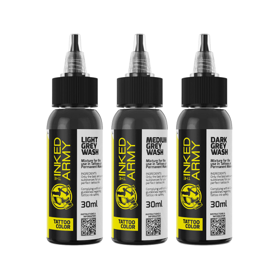 The Inked Army - Tattoo Color -  Set Grey Wash