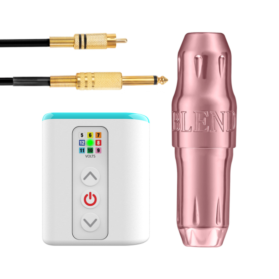 Pack de Dermógrafo Perma Pen, Batería Microbeau Airbolt Mini y Killer Beauty Cable RCA - Rosa