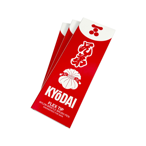 Pack of 5 Kyōdai Flex Tip Brush Pen - Tokyo Red